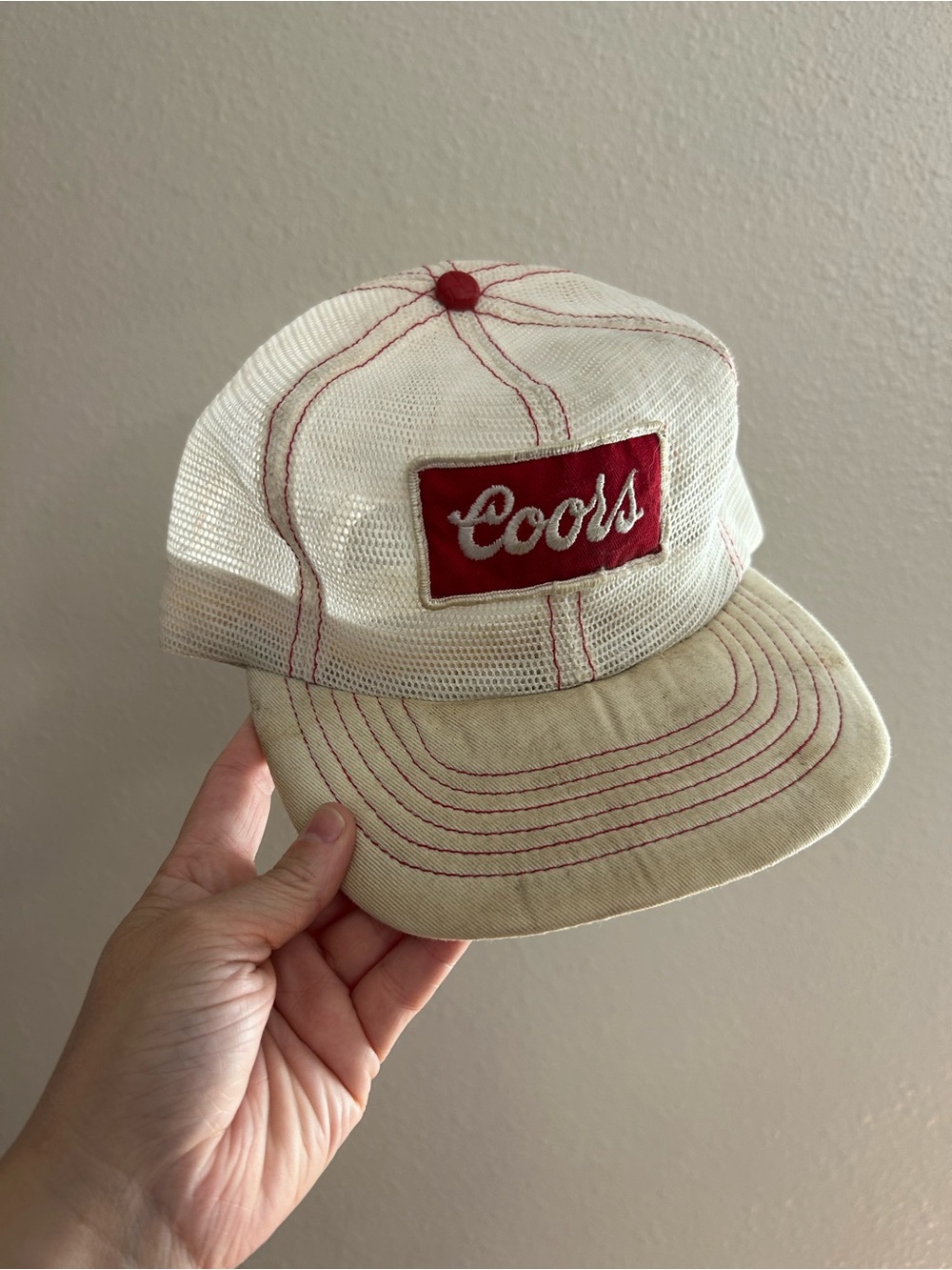 Vintage 90s Coors Patch Mesh Top SnapBack Trucker Hat